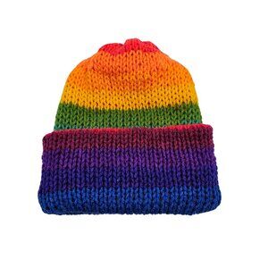 The Classic Beanie in Reversible Rainbow Double Layered | Unisex Winter Hat | Co